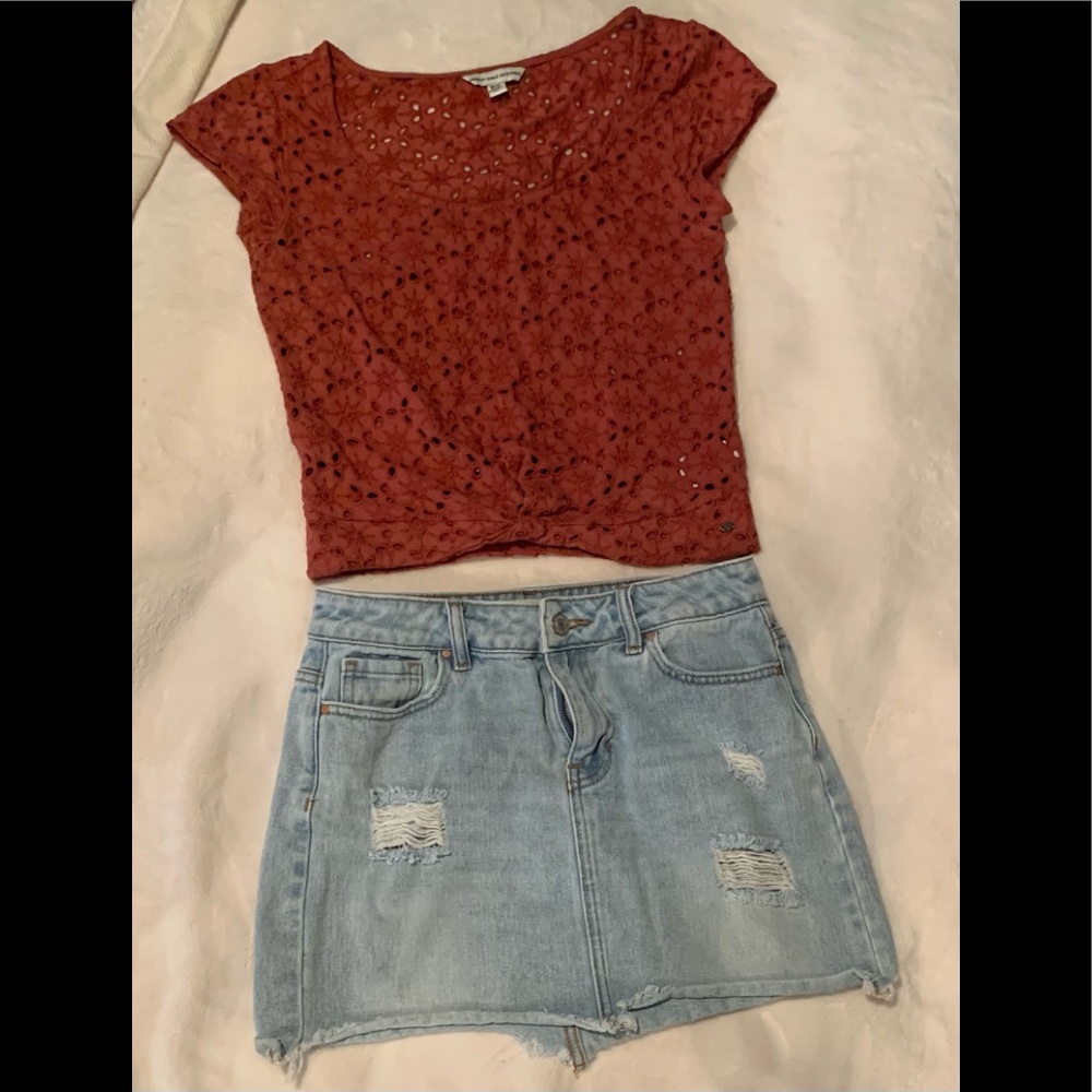 AEO top  PAC sun skirt